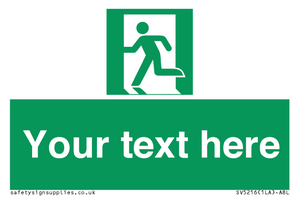 Custom Emergency Exit Left Sign